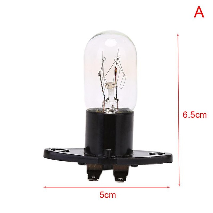 Lampa cuptor cu microunde, 20W, neagra si transparenta