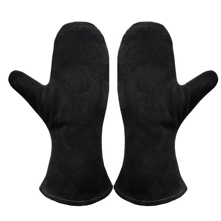 Manusi de bucatarie, manusi pentru foc, din piele, rezistente la caldura, 31x18cm