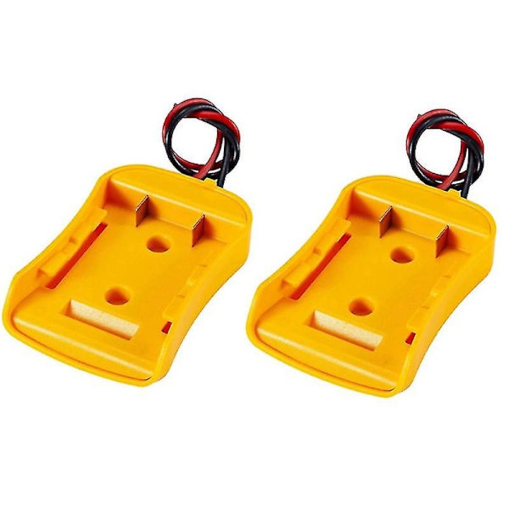 Set 2 adaptoare pentru baterii, conectoare de alimentare 12 AWG, compatibile cu baterii Dewalt 20V/18V, culoare galbena