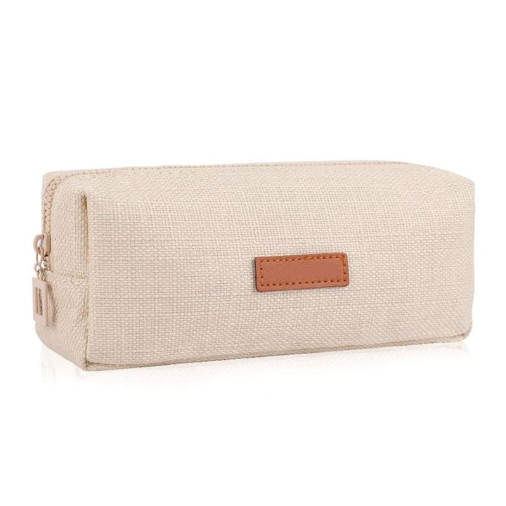 Penar de creioane set, bumbac, in, bej, 20cm x 8cm x 5cm