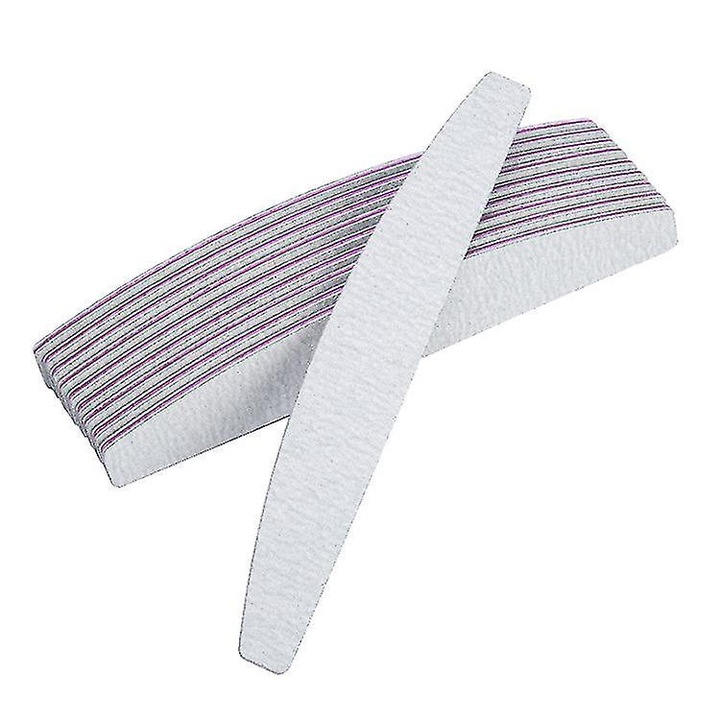 Set 25 pile unghii 100/180, accesorii manichiura, 18x2.8cm