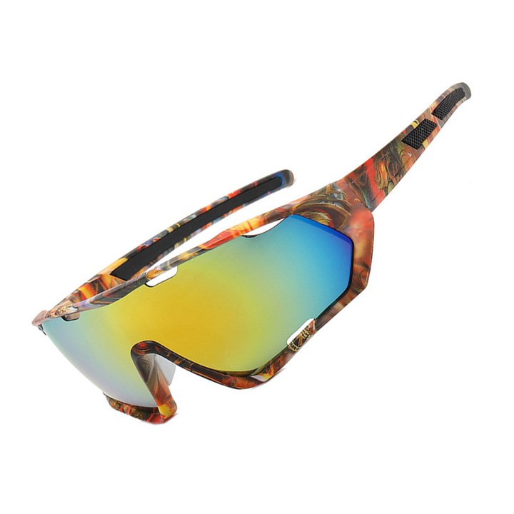 Ochelari de soare barbati, multicolor, lentile TAC, protectie UV400, dimensiuni 15x12.5x5.5cm, cutie de depozitare