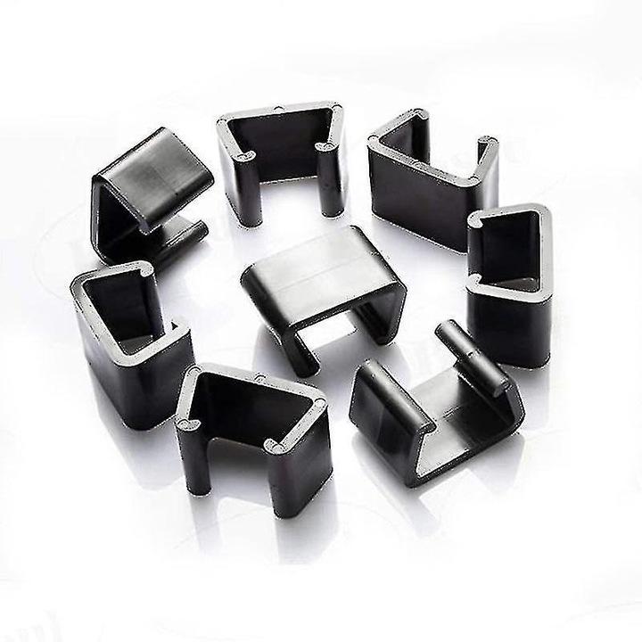 Set 10 cleme pentru mobilier, plastic, negru, 5.25cm