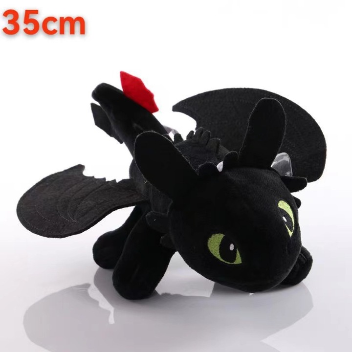 Jucarie de plus How to Train Your Dragon 3 Toothless 35cm, certificat CE