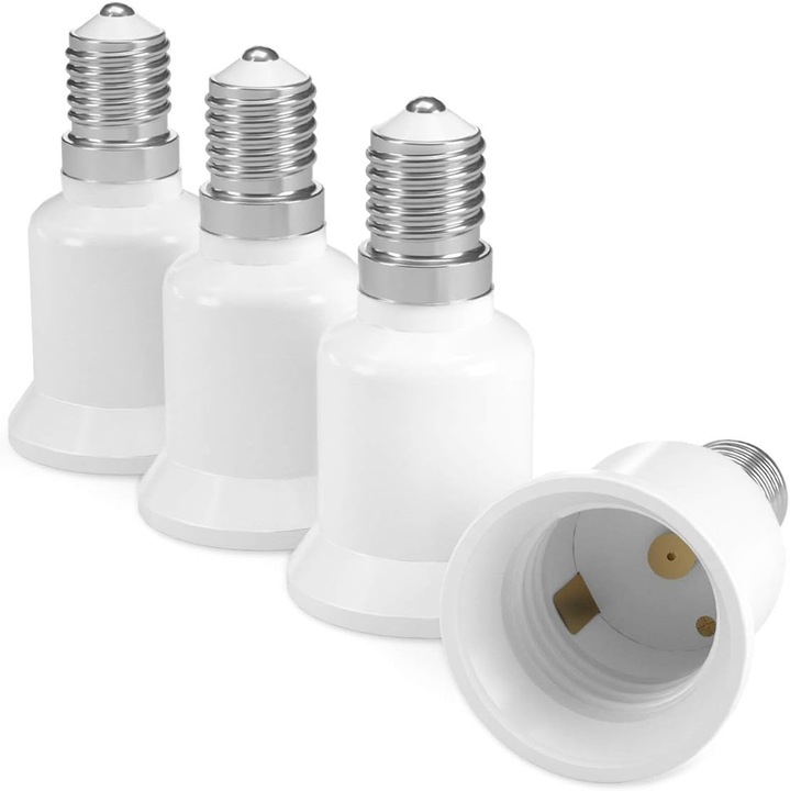 Adaptor pentru soclu 4x - Convertor soclu E14 la E27