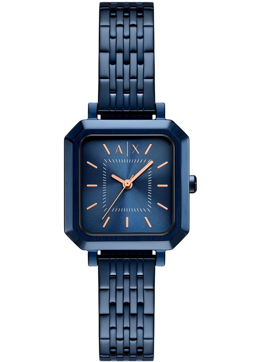 Ceas dama Armani Exchange Leila AX5730, albastru, mecanism quartz, rezistent la apa 50m, bratara inox