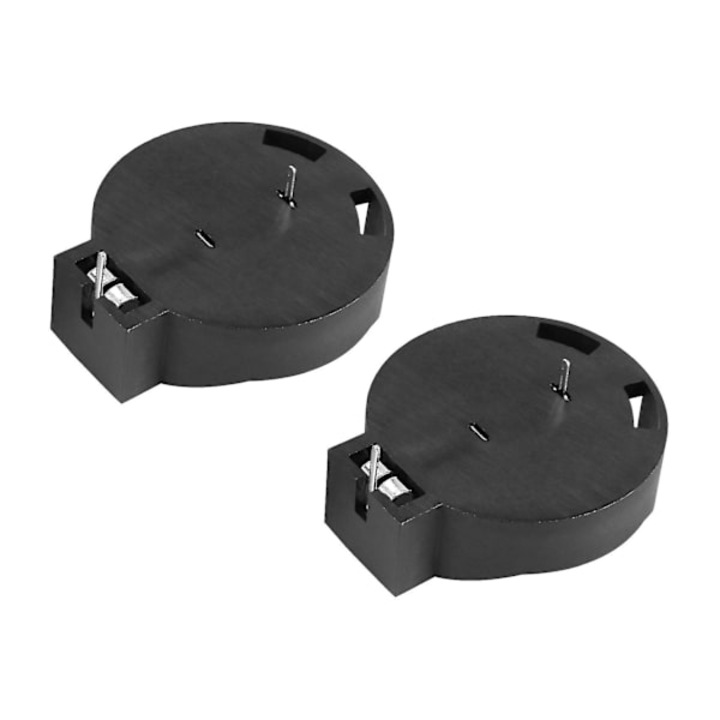 CR2450 gombelem tartó, 2 tűs, fekete, 2 darabos készlet, méretei 26x9mm