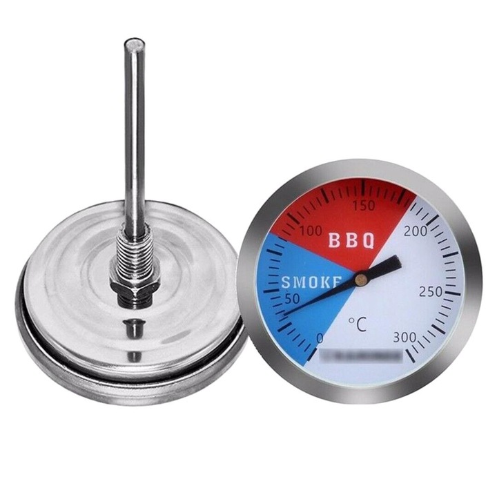 Termometru pentru gratar din inox, 300°C, 52mm