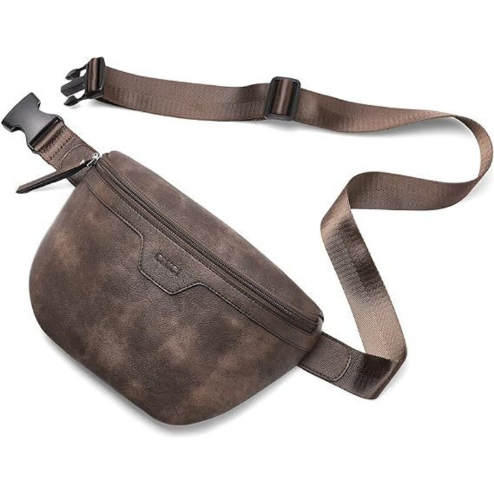 Övtáska állítható pánttal, barna, 24x18x4 cm, sokoldalú kialakítás