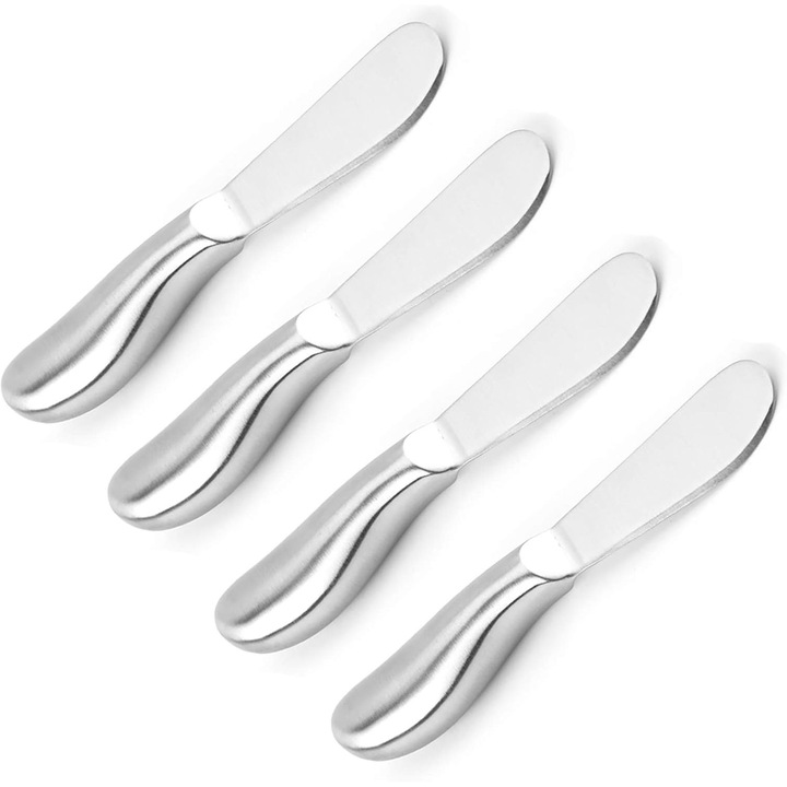 Set de 4 spatule din inox, 13.5cm, design elegant, rezistente la rugina