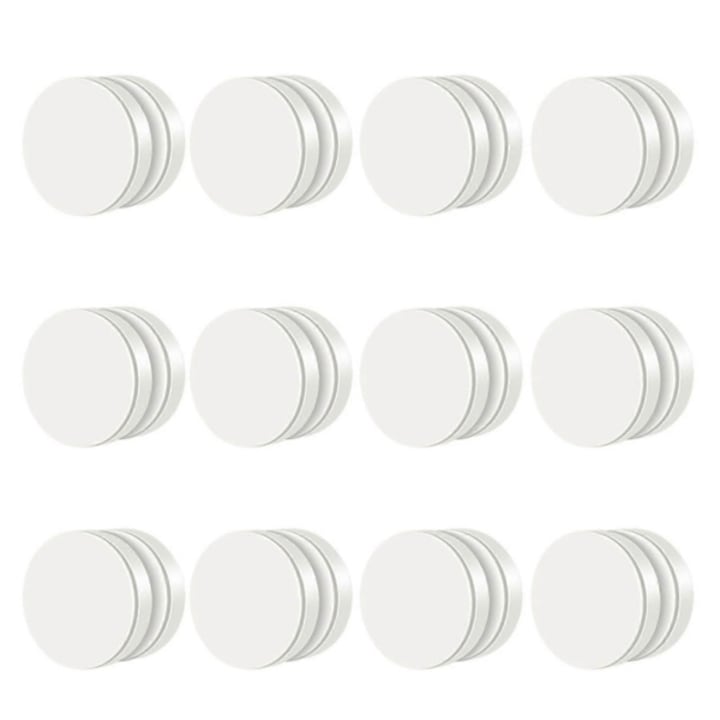 Greutati pentru perdele, set de 12, magnetice, rezistente la vant, fara instalare, alb, 4cm diametru