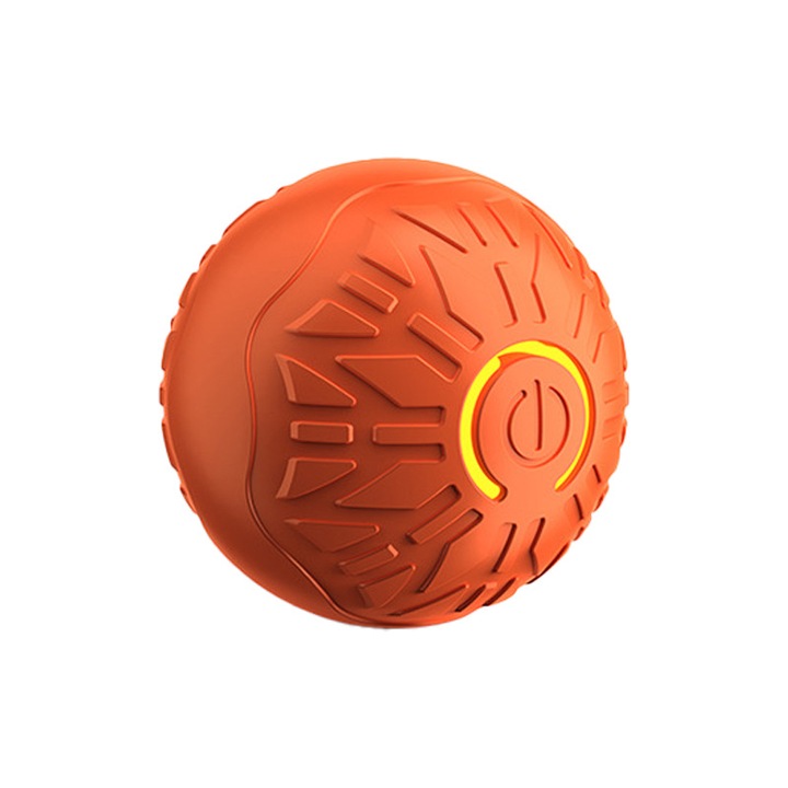 Interaktív játék macskáknak, elektromos labda, ABS és TPE, 5.2x5.2x5.2cm, készlet töltőkábellel