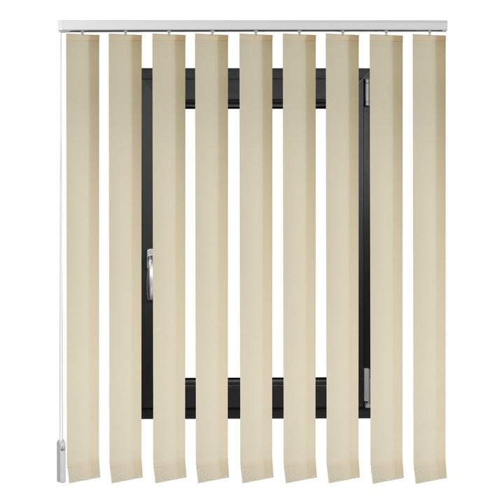 Jaluzele Verticale Textile, Vanessa, Crem, L 185 cm X H 260 cm, MC&A