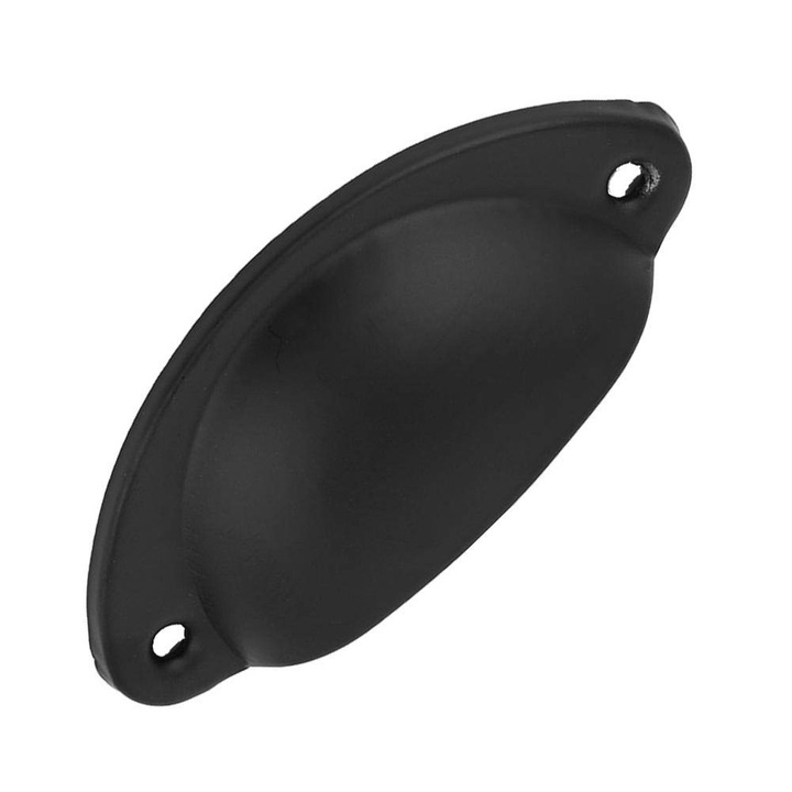 Manere tip bol pentru sertare si usi, pachet de 10 bucati, negru