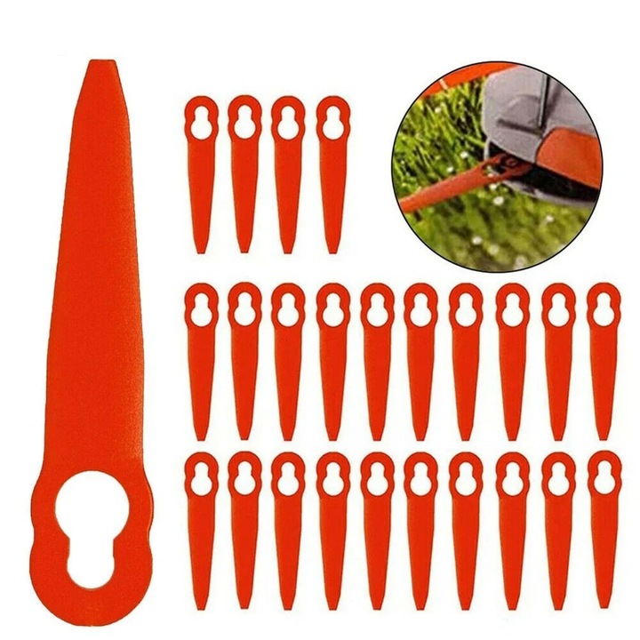 Lame de tuns pentru iarba, set 100 buc, 83mm, plastic dur, pentru trimmer Stihl