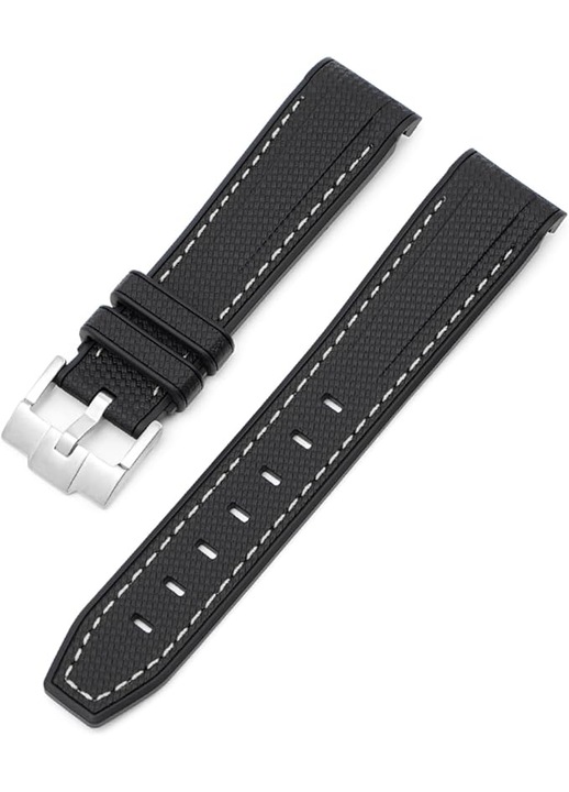 Curea din silicon pentru ceas, neagra, 12.5x8x2.2cm, set