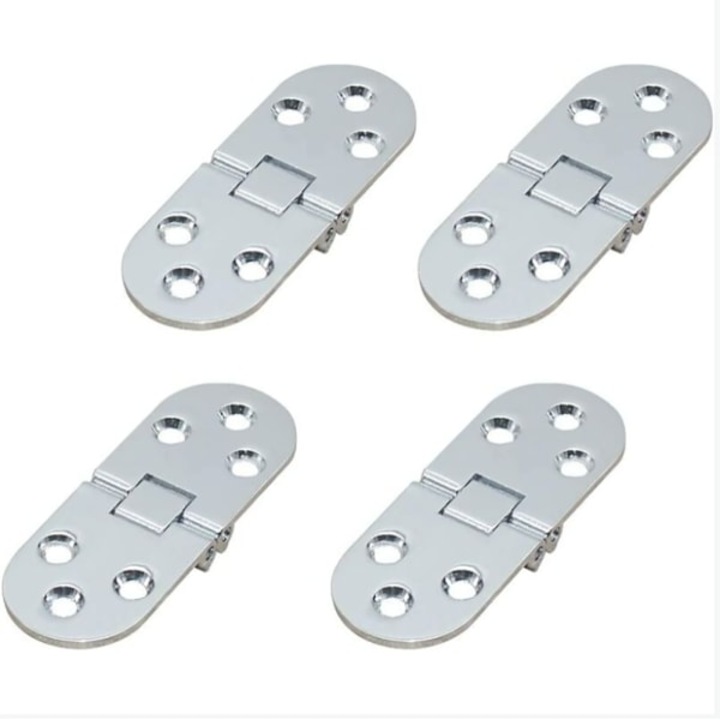 4 db-os bútorzsanér készlet, cinkötvözet, 7.8cm x 2.9cm, ezüst színű