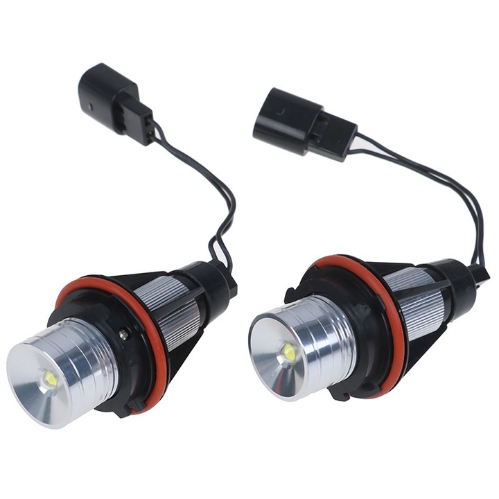 Set 2 bucati LED Angel Eyes, 5W, alb, rosu, albastru, verde