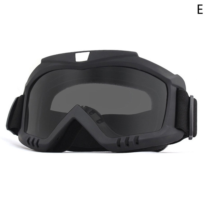Ochelari de protectie tactici, 3 lentile, anti-aburire, UV 400, 19x10cm