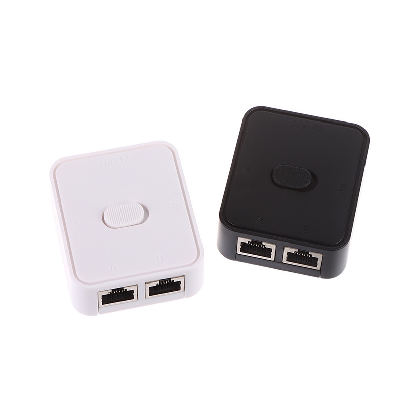 Switch de retea manual cu 2 porturi, 1000Mbps, negru, 6x5x2.5cm - eMAG.ro
