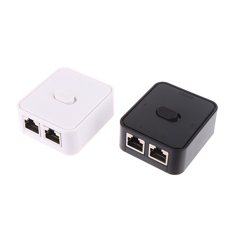 Switch de retea manual cu 2 porturi, 1000Mbps, negru, 6x5x2.5cm - eMAG.ro