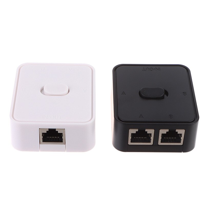 Switch de retea manual cu 2 porturi, 1000Mbps, negru, 6x5x2.5cm - eMAG.ro