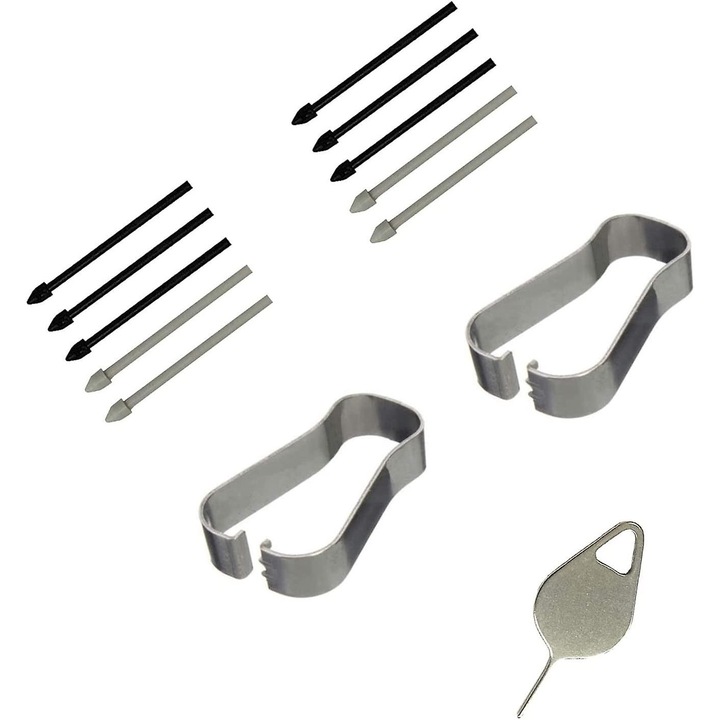 Set 10 varfuri de inlocuire pentru stylus S Pen, pentru Samsung Galaxy Tab S8/S7/S6/S6 Lite/Note10/Note 20, negru/gri