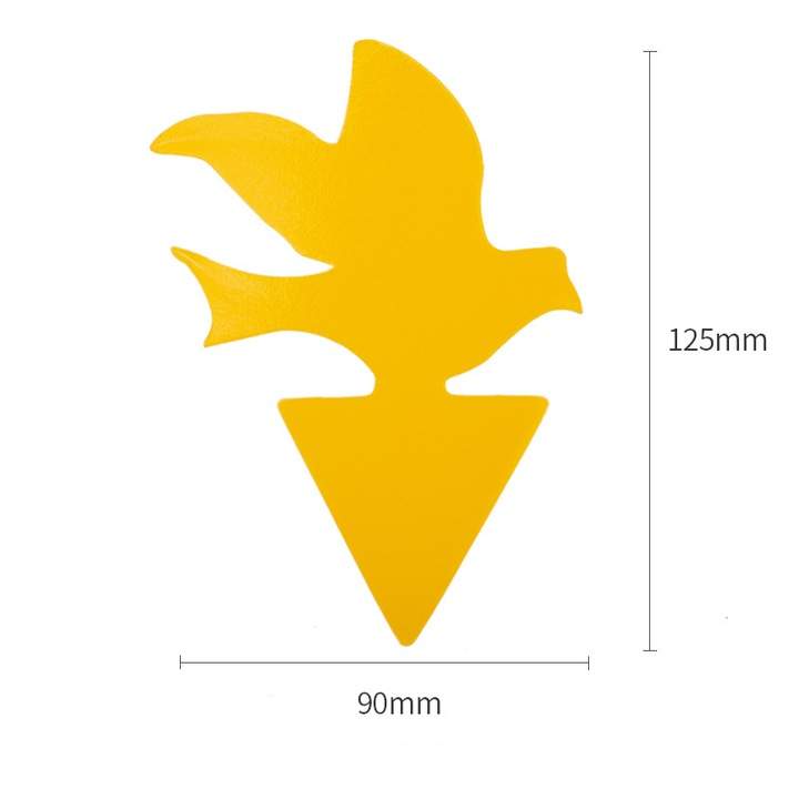 Capcane adezive pentru insecte, 100 bucati, galben, 12.5x9 cm