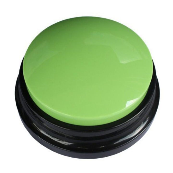 Buton sonor interactiv pentru copii, verde, 88x42cm