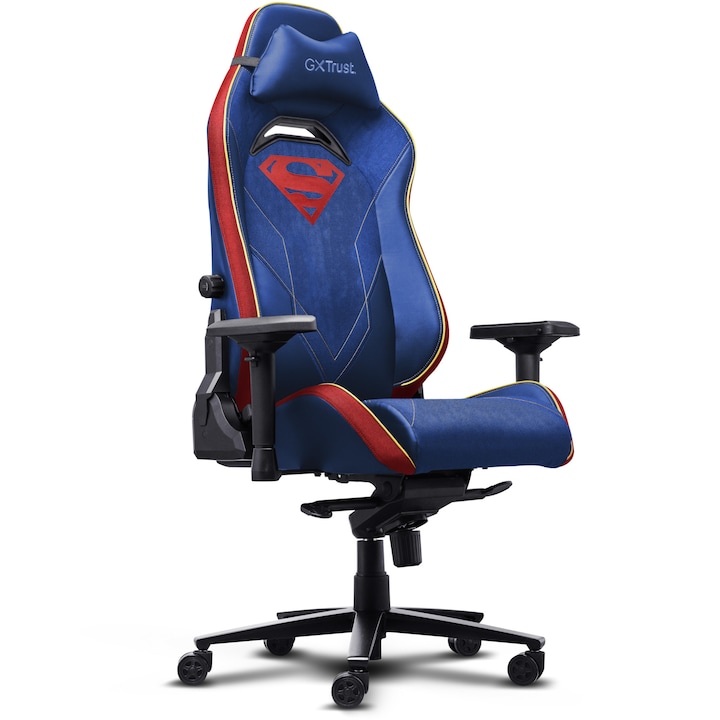 Scaun gaming Trust GXT 721SM Ruya Pro - WB Superman, Cotiere 4D, Full 360°, Inaltime ajustabila, Tesatura respirabila, Multicolor
