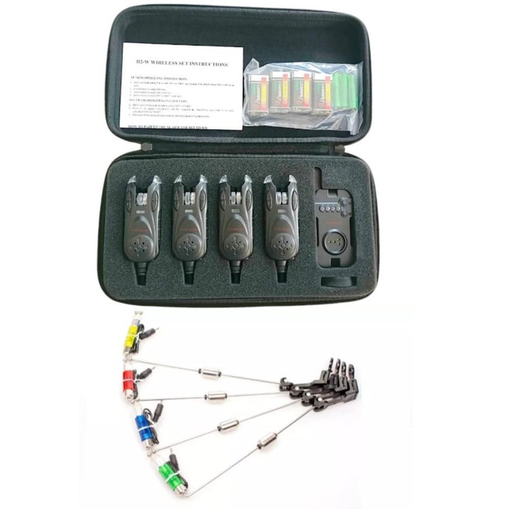 Set 4 Avertizori Wireless Wind Blade cu Swingere, 4 Culori, Mufa Jack, Raza 150m, Rezistent la Apa