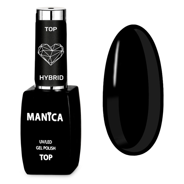 Oja hibrida UV/LED Manica Top 10ml, aplicare usoara, rezistenta 3 saptamani