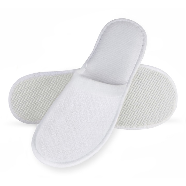 Papuci hotelieri de unica folosinta, inchisi, material frotir, 4mm, bax 100 buc