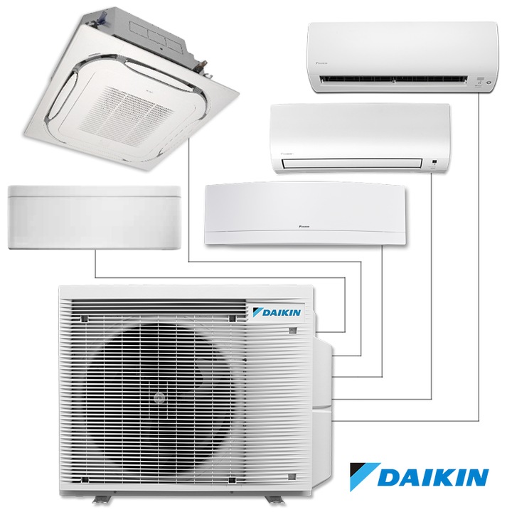 Външно тяло на мултисплит система Daikin 5MXM90A9, 30000 BTU, 64 м2, А+++, R-32, До 5 вътрешни тела, Бял