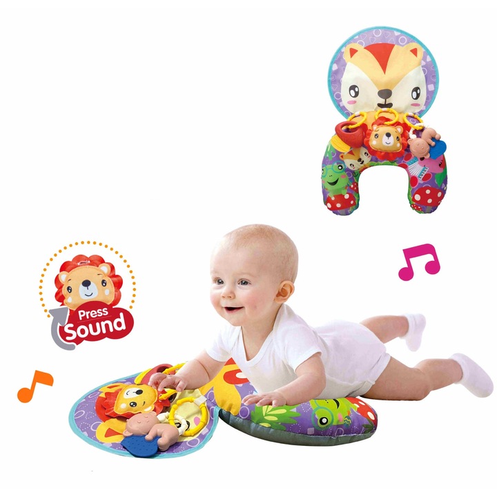 Perna de activitati pentru Bebelusi cu jucarii si sunete, SHEFEITE®, multicolor, cu model de vulpe