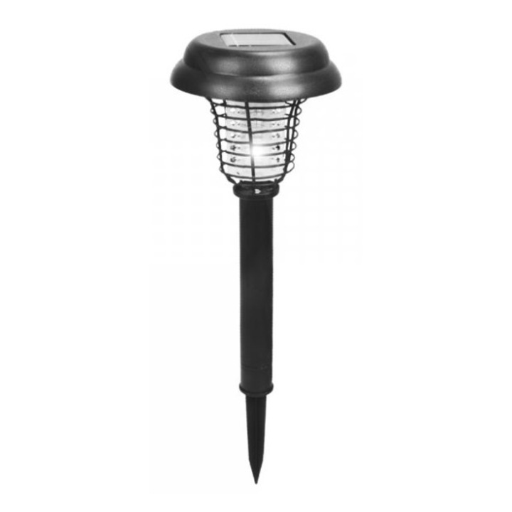 Napelemes LED/UV rovarcsapda lámpa, BRADAS, 42x14cm, 2 funkció, dekoratív, kertbe