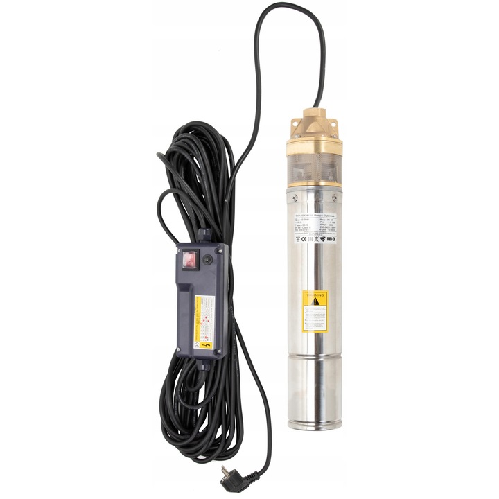 Потопяема помпа Dambat SKM 100, 750W, 230V, 15м кабел, инокс, 98мм, 4"