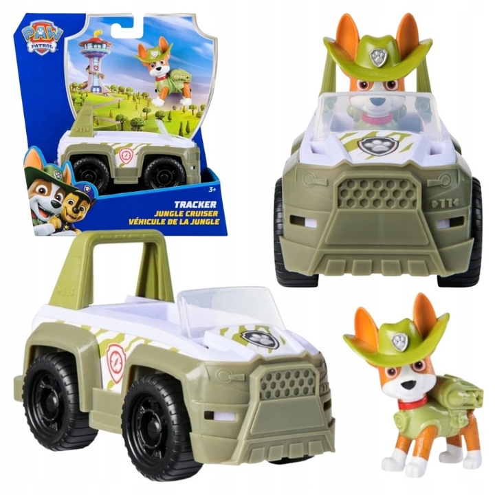 Set Figurine Si Jeep, Paw Patrol, Material Plastic, Durabil, De Inalta Caliate, Usoar, Varsta 3 Ani, Greutate 0, 2 Kg, Tip Jucarie Educativa, 10 x 10 cm, Albastru, 1 Set De Joaca