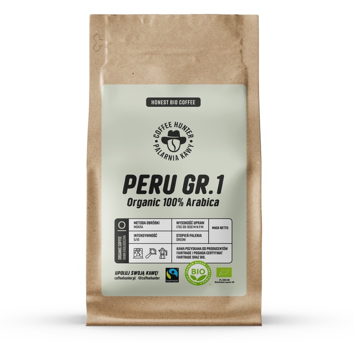 Cafea Organica Peru GR.1, COFFEE HUNTER, 1000g