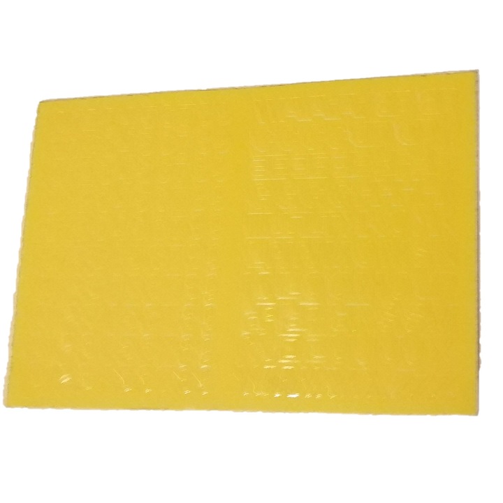 Декоративни стикери PAMA, самозалепващи букви и цифри, 0.6 см, жълти, 12x8.5 см