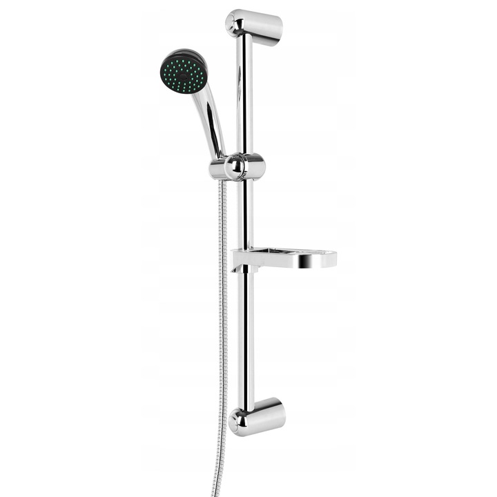 Diamond zuhanyszett, állítható zuhanyfejjel, kézi zuhany, króm, műanyag, 42C