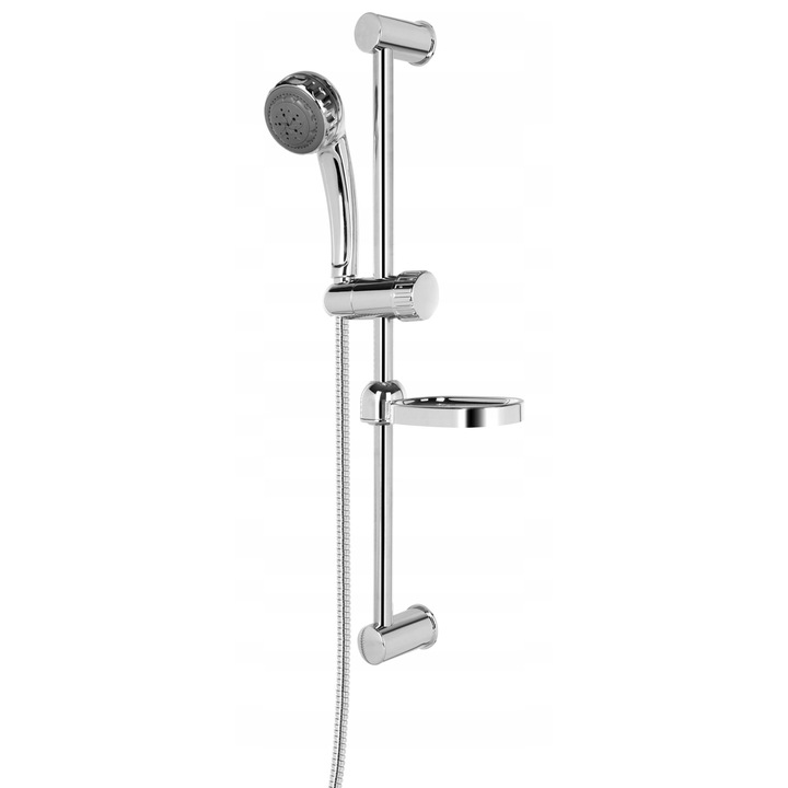 Diamond Calabria zuhanyszett, 5 funkció, króm, műanyag, állítható tartóval