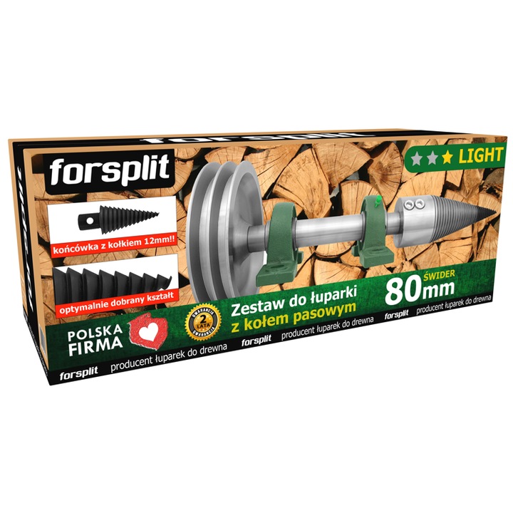 Despartitor cu spirala, 80mm, ZK2U-080K2, cu roata dintata, 35mm, set