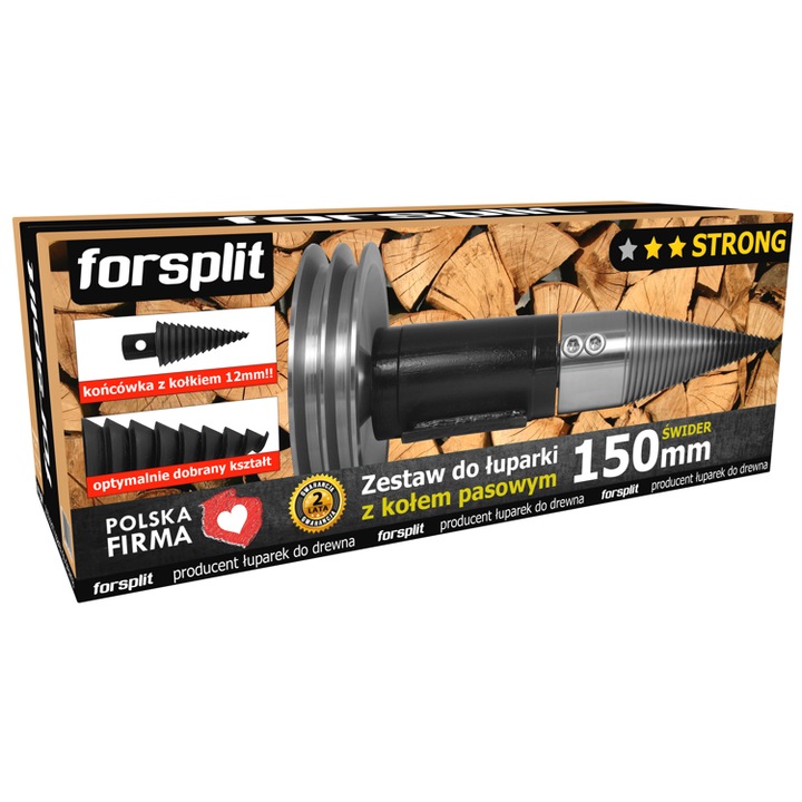 Set Separator de burghiu, 150mm, forsplit, cu roata dintata, 35mm, 2x17mm