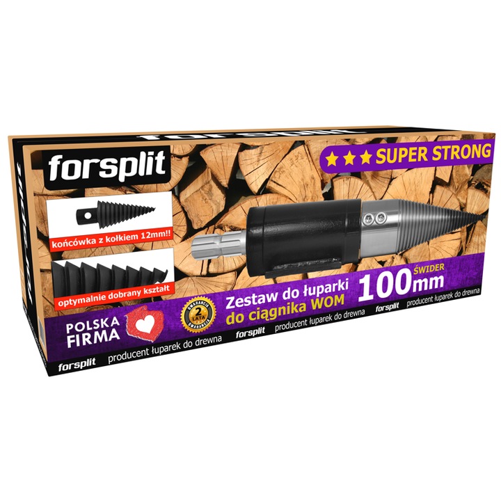 Luparka swidrowa 100mm, ZW3P-100K2, cu swider pentru lemn, 40B, set