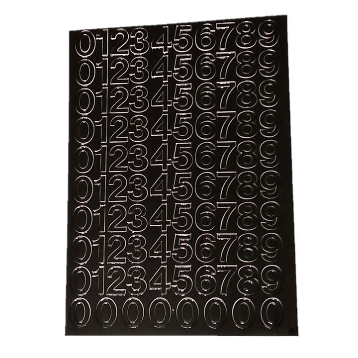 Stickere decorative PAMA set cifre autocolante 1,5 cm negre 12x16,5 cm