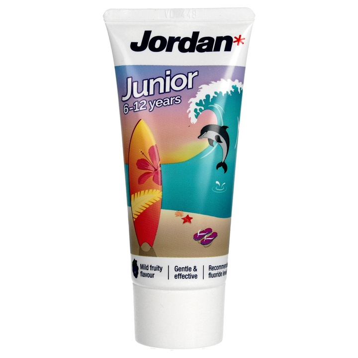 Jordan gyermek fogkrém 6-12 év, 50ml, gyümölcsös íz, SLS-mentes