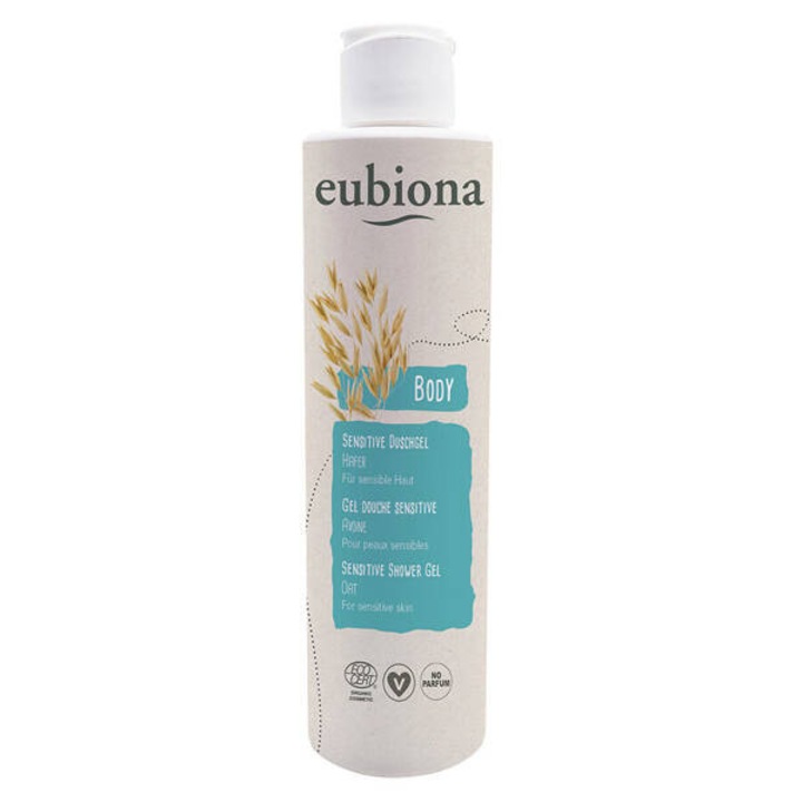 Eubiona SENSITIVE tusfürdő zabbal, 200 ml, érzékeny bőrre