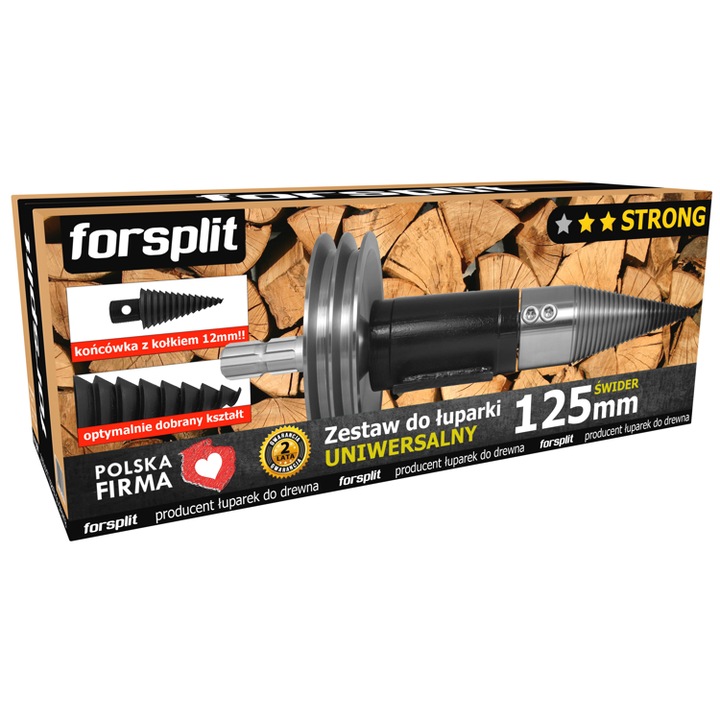 Despartitor universal cu spirala 125mm, ZWK2P-125K2, cu suruburi M12, cutit din otel cromat, set