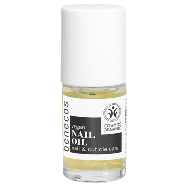 Benecos Ulei pentru ingrijirea unghiilor si cuticulelor, 5 ml, cu ulei de masline si ulei de argan, vegan